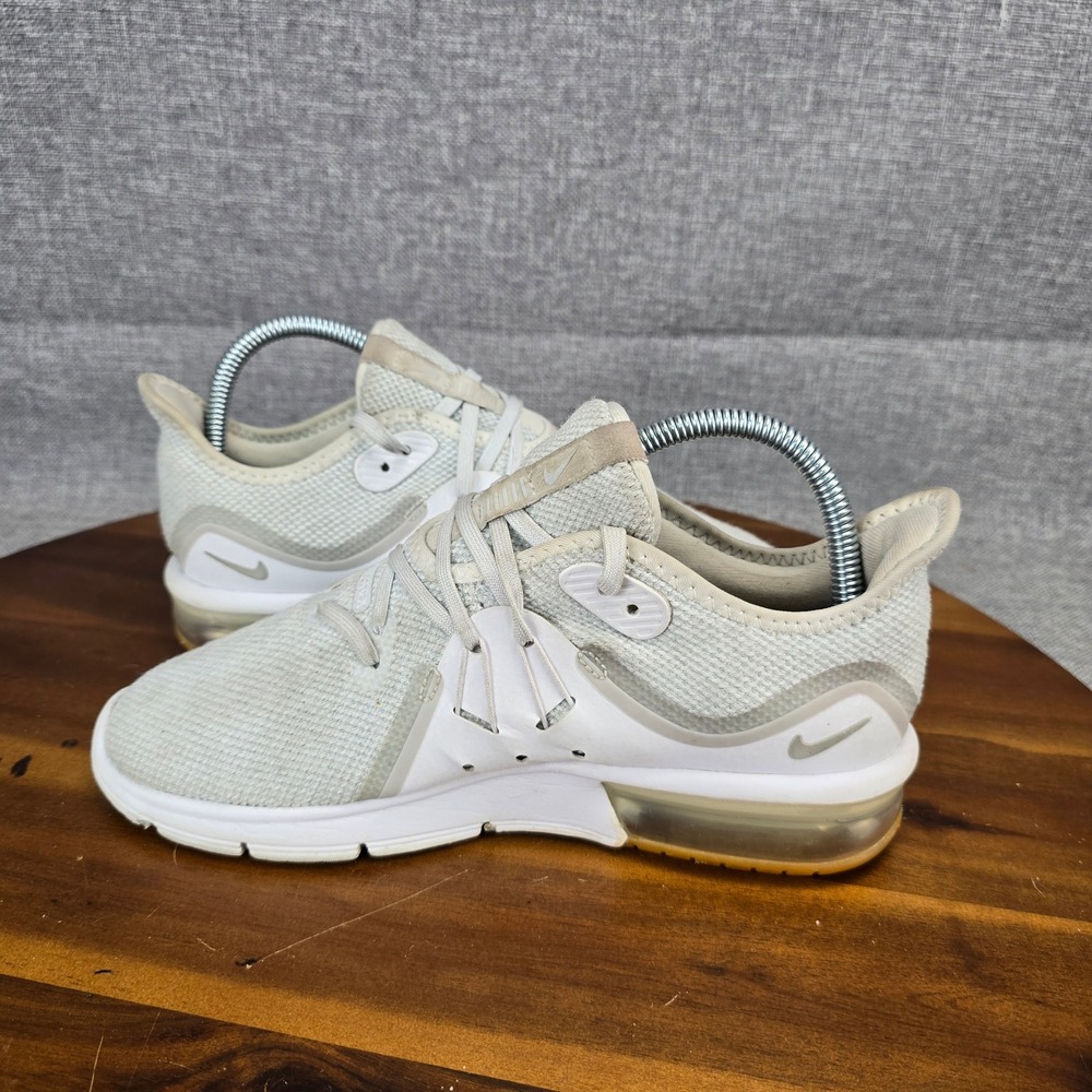 Nike Air Max Sequent 3 Womens White Pure‎ Platinum Running Shoes 908993-101 7 - Picture 7 of 14